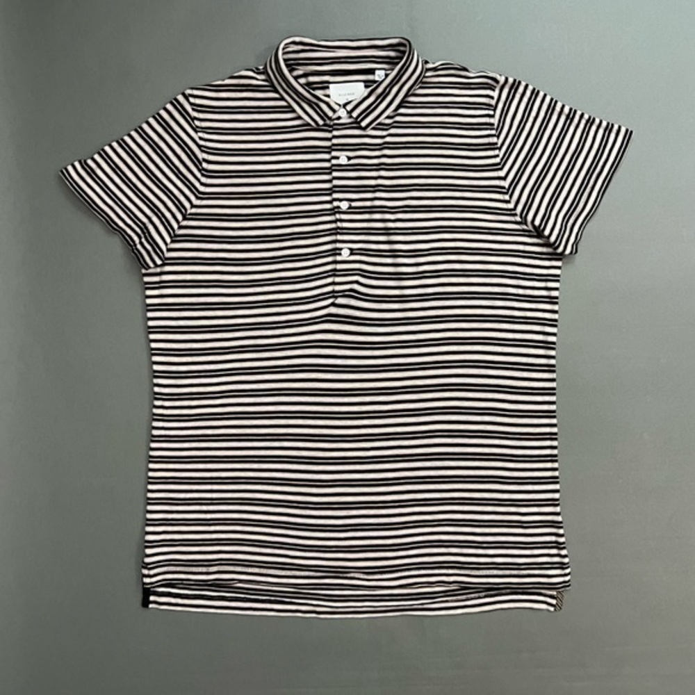 BILLY REID Striped Polo Pastel Luxury Designer Streetwear Tee Shirt - Picture 1 of 7
